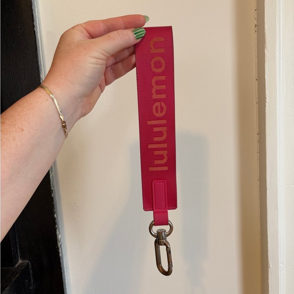 Lululemon Athletica Hot Pink and Orange Keychain